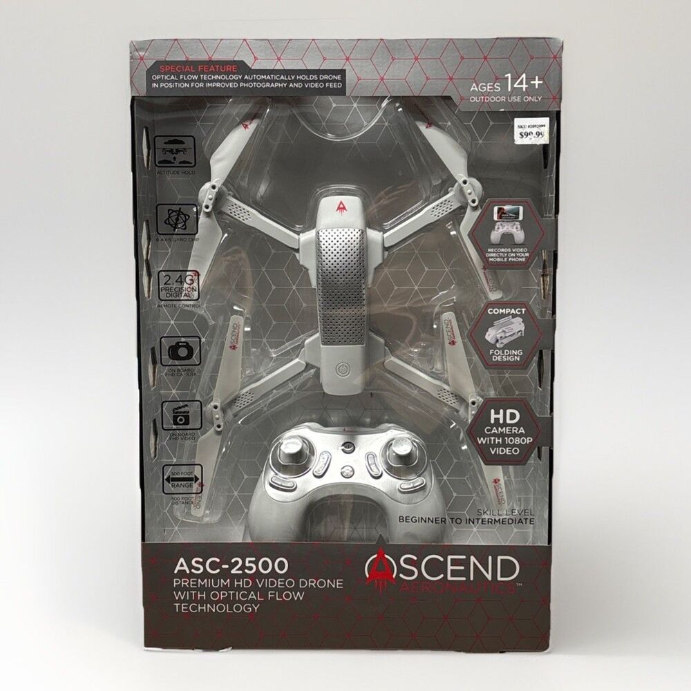 Ascend Aeronautics ASC-2500 Premium HD Video Drone Optical Flow Tech HD 1080 Cam